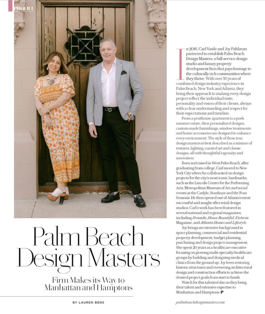 Published interior design feature