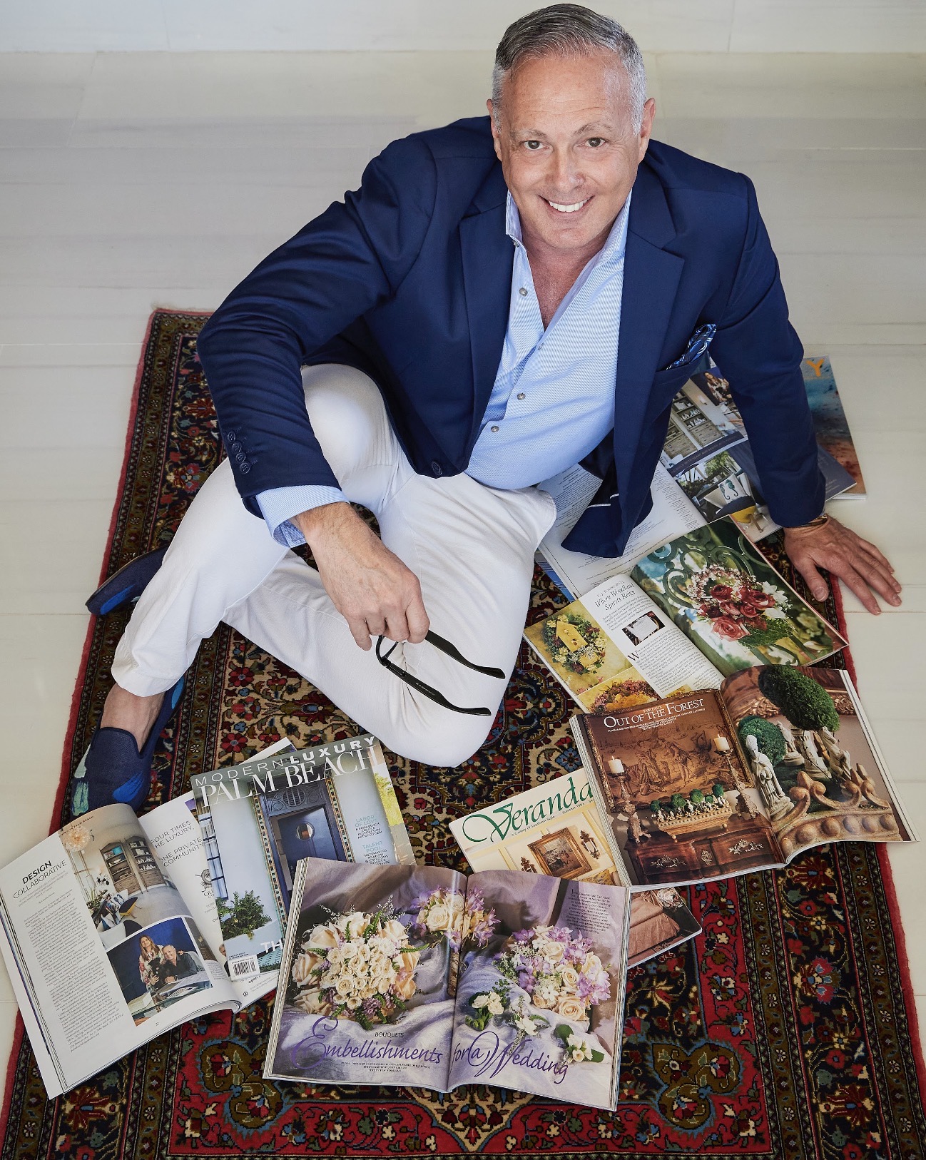 Carl presenting a Palm Beach Design Masters press clipping
