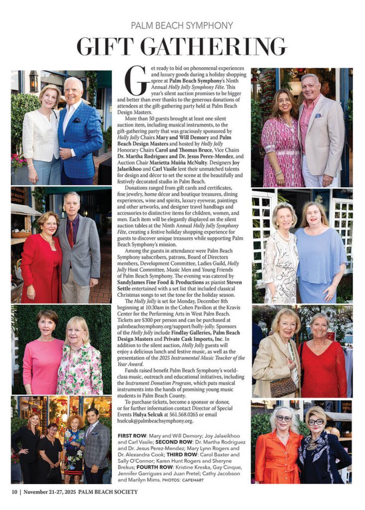 Press recognition for Palm Beach Design Masters